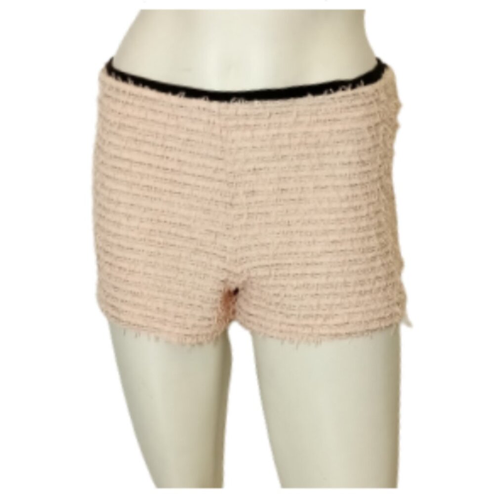 Women Peach/Silver Shorts with Side Zipper